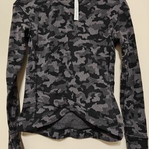 lululemon athletica Black and Gray Camouflage Hoodie
